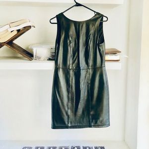Alice & Olivia Black Leather Mini Dress
